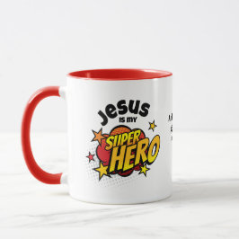 Jesus är min superhjälte Personlig Christian Kids Mugg