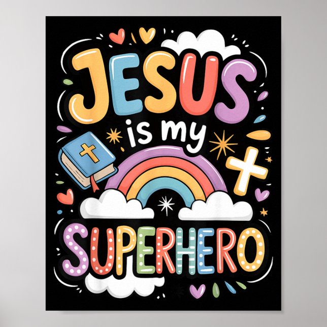 Jesus Är Min Superhjälte Poster (Framsidan)