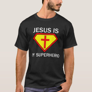 Jesus är min superhjälte Shirt Religiösa Gud Toppe T