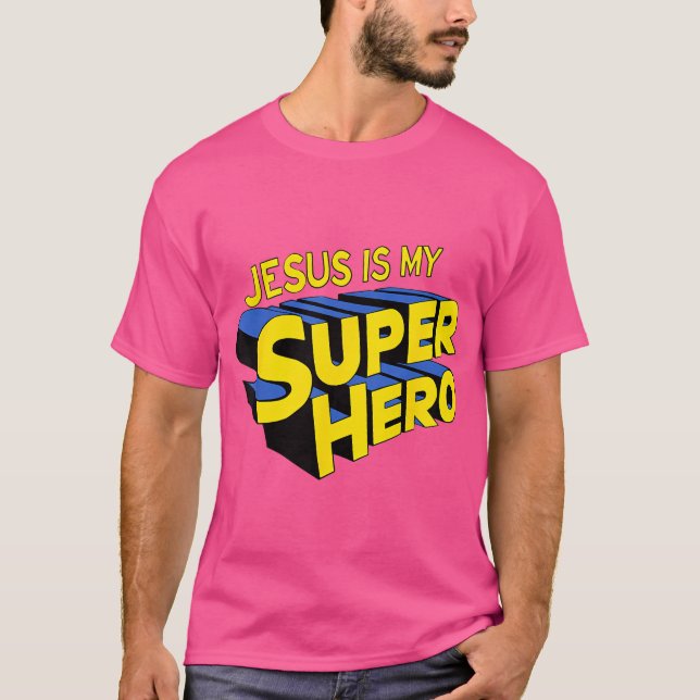 Jesus är min superhjälte t shirt (Framsida)