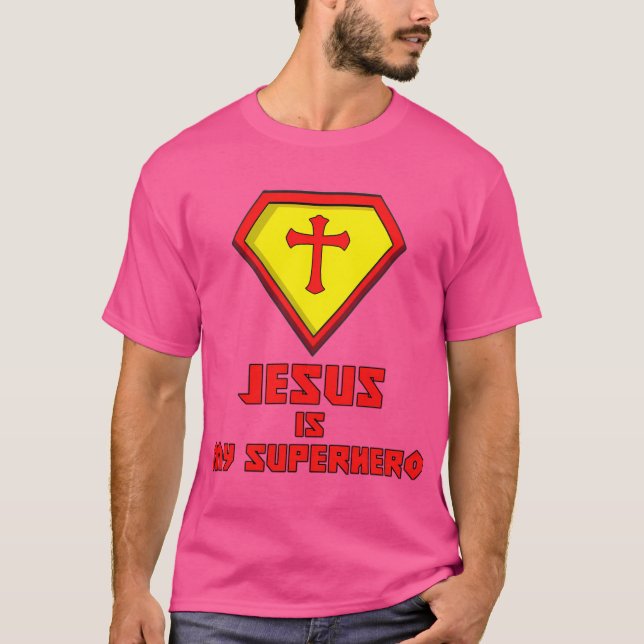 Jesus är min superhjälte t shirt (Framsida)