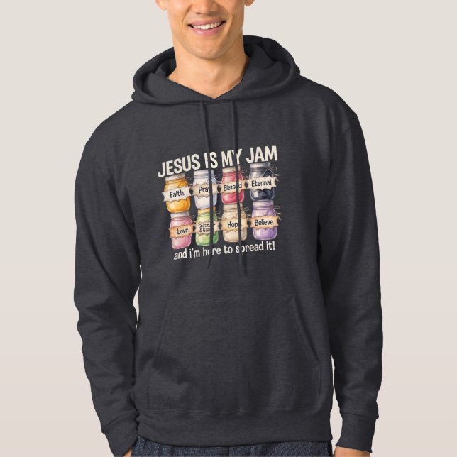 Jesus är min Sylt - Faith & Fruit Spread Tee Hoodie (Framsida)