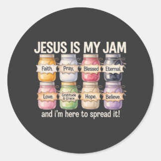 Jesus är min Sylt - Faith & Fruit Spread Tee Runt Klistermärke