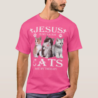 Jesus är mina själ-katter mina terapeutiska kristn t shirt