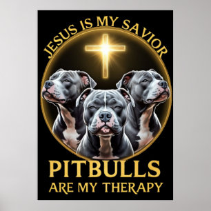 Jesus är mina sjungande tjurar min terapi. poster