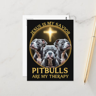 Jesus är mina sjungande tjurar min terapi. vykort