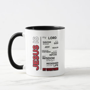 Jesus är mitt allt Ord Cloud Mugg