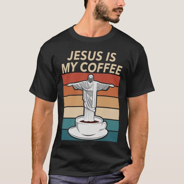 Jesus är mitt kaffe t shirt (Framsida)