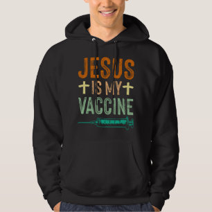Jesus Är Mitt Kristna Vaccin Jesus Anti Vax Hoodie