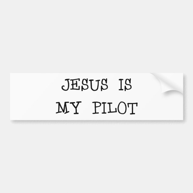 Jesus är mitt pilot- bildekal (Framsidan)