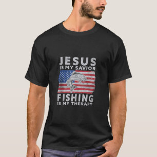 Jesus är mitt sjö- och fiske är min terapifunna US T Shirt
