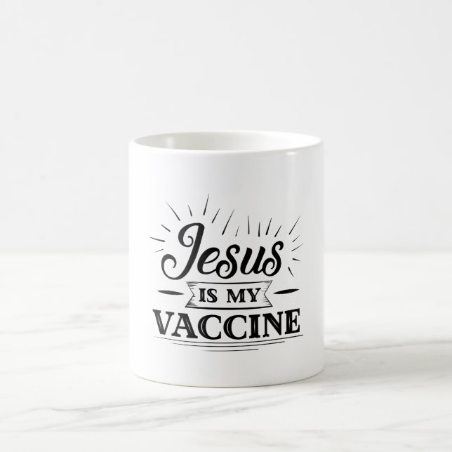 Jesus är mitt vaccin kaffemugg (Center)