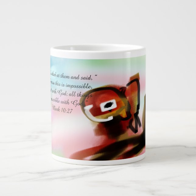 jesus är möjlig jumbo mugg (Framsidan)