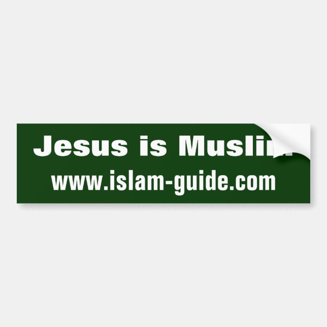 Jesus är Muslim Bildekal (Framsidan)