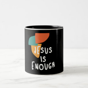 Jesus är nog - mäktig kristen citat Två-Tonad mugg