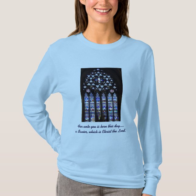 "Jesus är orsaken...." Dam Långärmad T Shirt (Framsida)