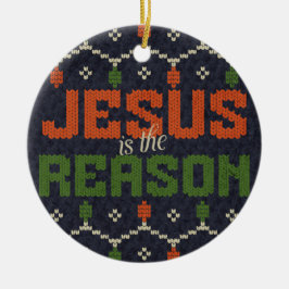 Jesus är orsaken julgransprydnad keramik