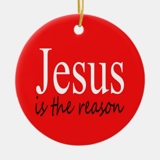 Jesus är orsaken - julofferten julgransprydnad keramik (Framsidan)