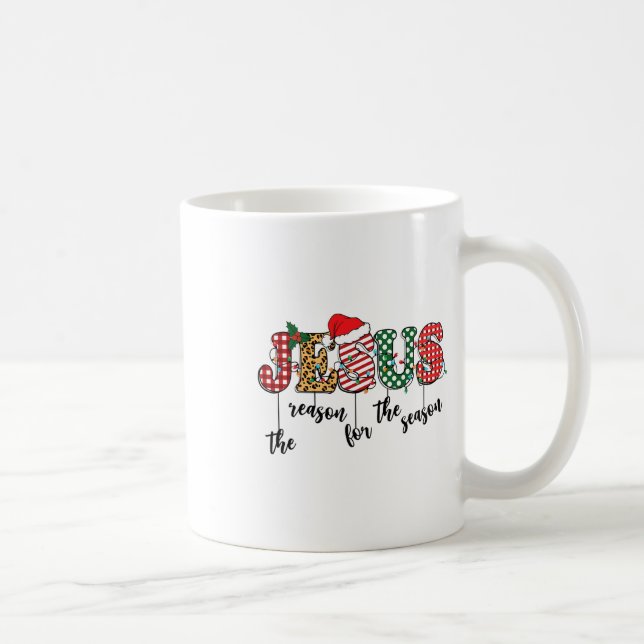 Jesus är orsaken till årstiden för julafton kaffemugg (Höger)