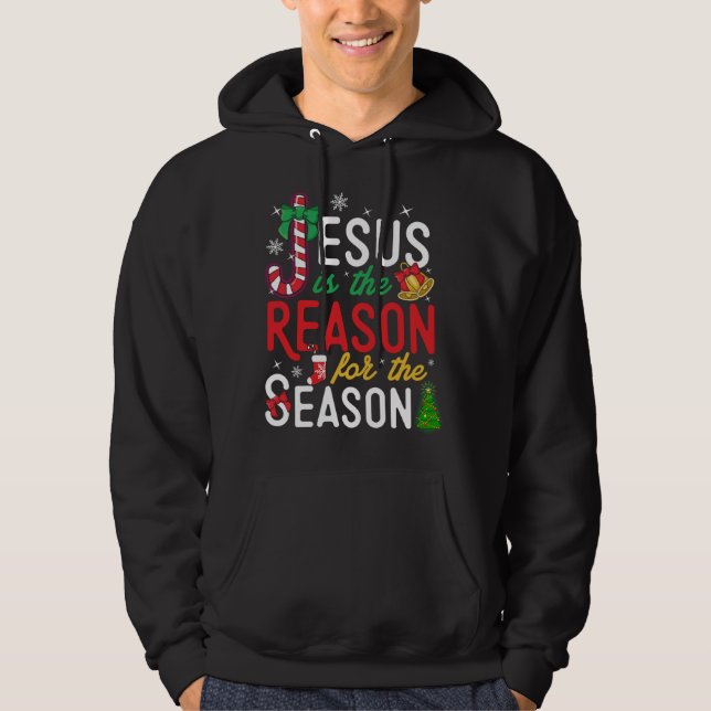 Jesus är orsaken till julen Christian Julafton S Hoodie (Framsida)