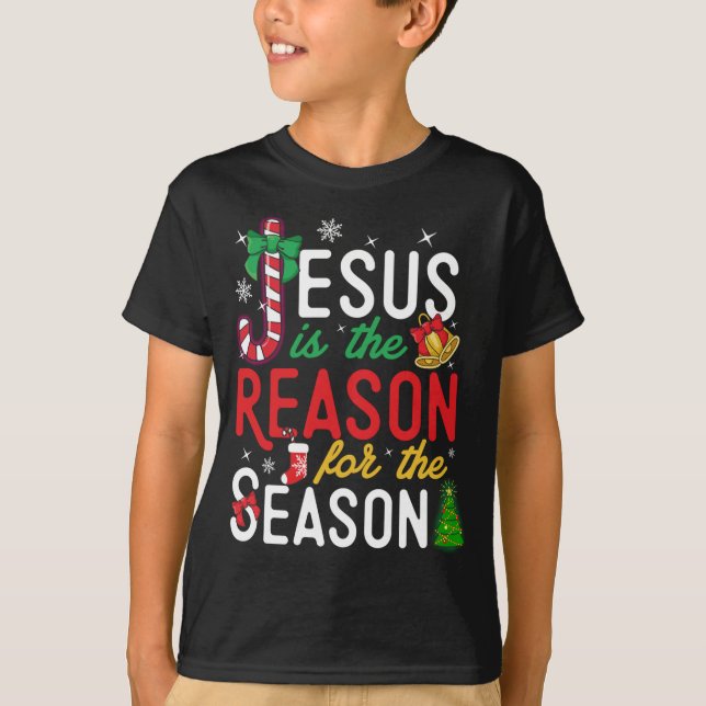 Jesus är orsaken till julen Christian Julafton S T Shirt (Framsida)