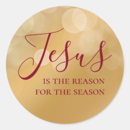 Jesus är orsaken till julen i Guld under säsongen Runt Klistermärke