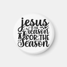 Jesus är orsaken till julhelgen Gud Magnet