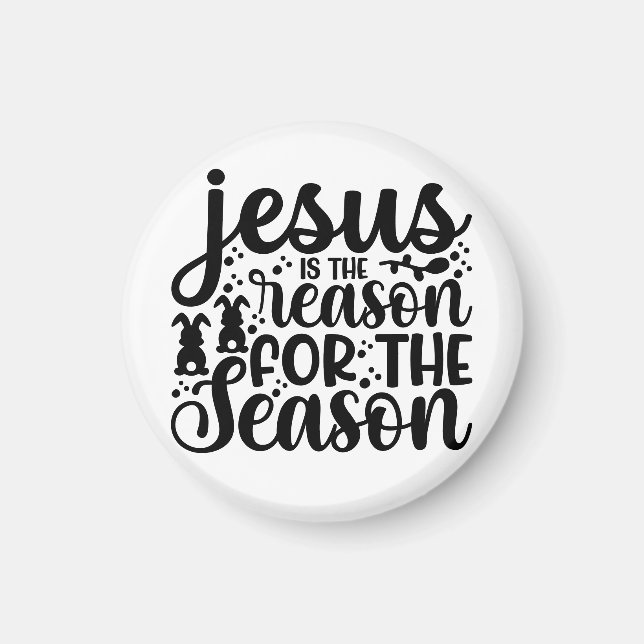 Jesus är orsaken till julhelgen Gud Magnet (Framsidan)