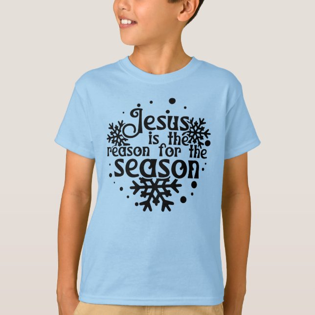Jesus är orsaken till julpojkens barn t shirt (Framsida)