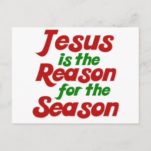 Jesus är orsaken till julsäsongen helg vykort
