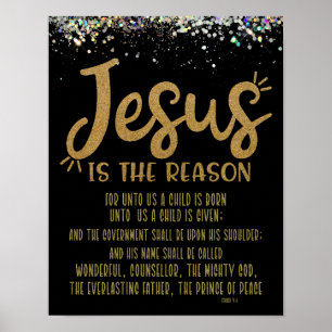 Jesus är orsaken till KJV Bible Verse Poster