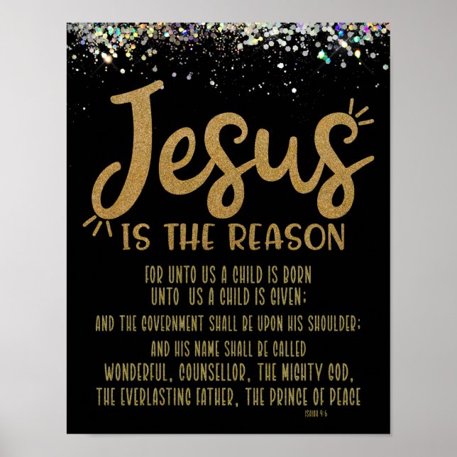 Jesus är orsaken till KJV Bible Verse Poster (Framsidan)