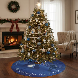 Jesus är orsaken till nyskapande julgransmatta borstad polyester