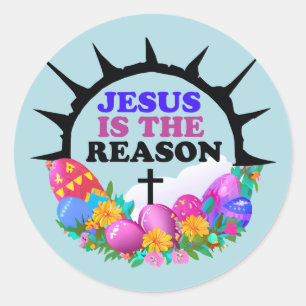 Jesus är orsaken till Påsk-utandningen Runt Klistermärke