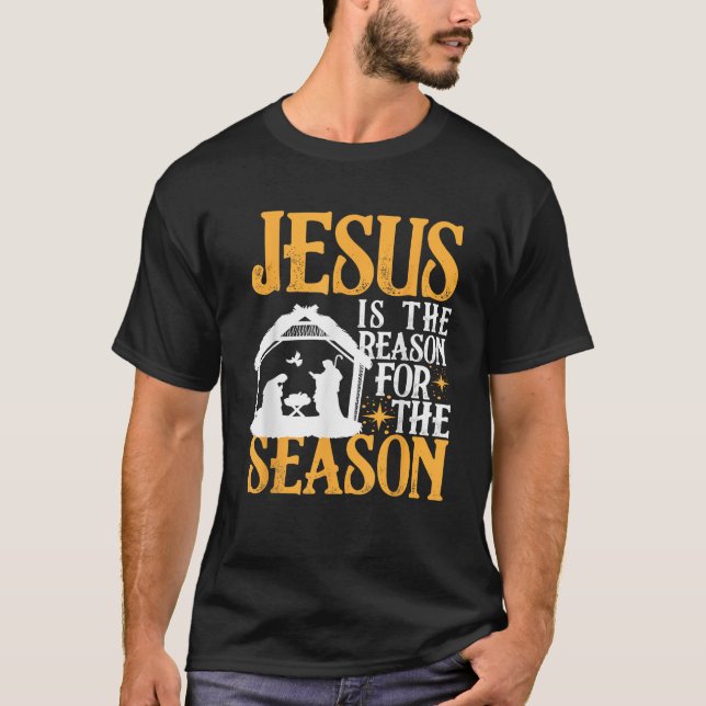 Jesus är orsaken till säsongen Christian Chris T Shirt (Framsida)