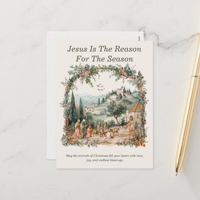 Jesus är orsaken till säsongen helg vykort (Fram/Back In Situ)