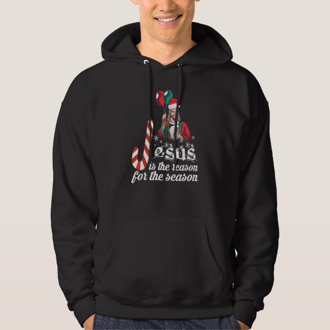 Jesus är orsaken till säsongen jul Jesus Hoodie (Framsida)