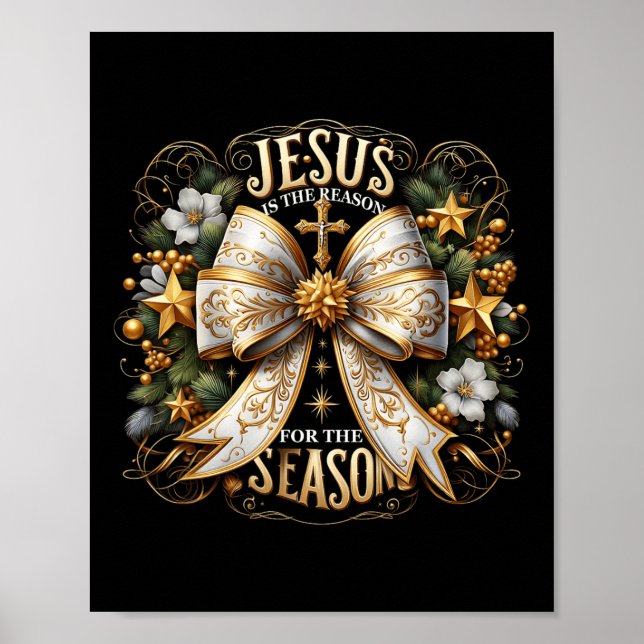 Jesus är orsaken till säsongen jul Jesus Poster (Framsidan)