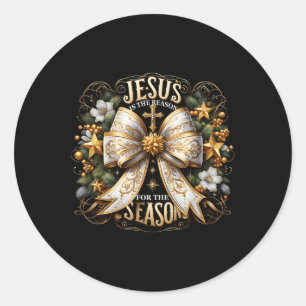 Jesus är orsaken till säsongen jul Jesus Runt Klistermärke