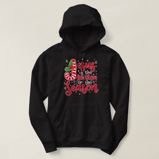 Jesus är orsaken till säsongen jul Julafton Hoodie (Design framsida)