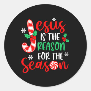 Jesus är orsaken till säsongen jul Julafton Runt Klistermärke