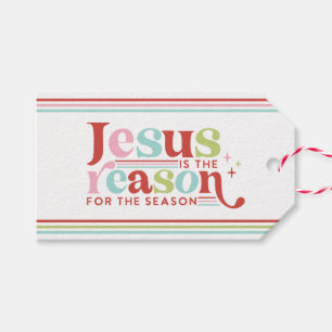 Jesus är orsaken till säsongen Jul Presentetikett
