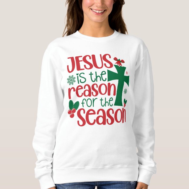 Jesus är orsaken till säsongen, jul t shirt (Framsida)