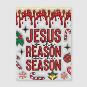 Jesus är orsaken till säsongen. Julafton-kort.