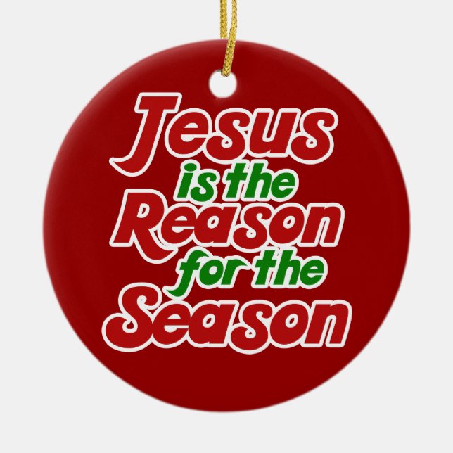 Jesus är orsaken till säsongen julgransprydnad keramik (Framsidan)