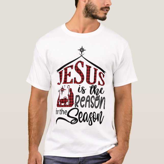 Jesus är orsaken till säsongen t shirt (Framsida)