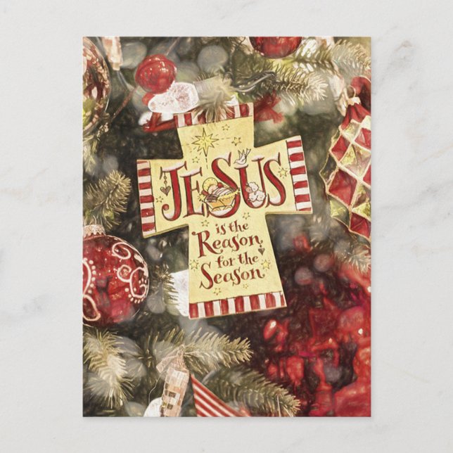 Jesus är orsaken till säsongen vykort (Framsida)