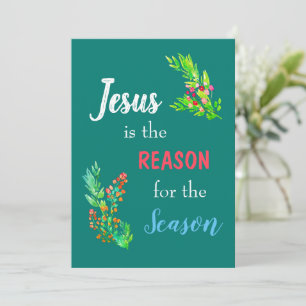Jesus är orsaken till säsongsbibeln julkort