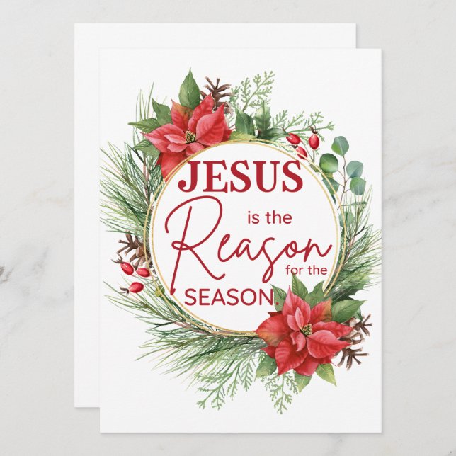 Jesus är orsaken till säsongsjulen (Fram/baksida)