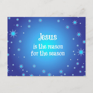 Jesus är orsaken till säsongsjulen helg vykort